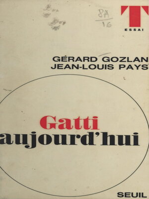 cover image of Gatti aujourd'hui